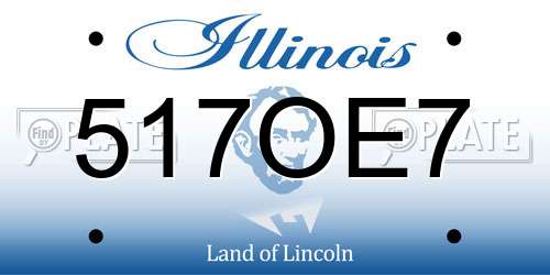 517OE7 Illinois License Plate