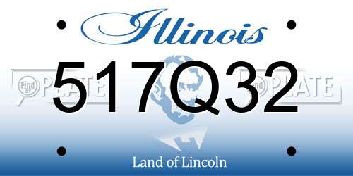 517Q32 Illinois License Plate