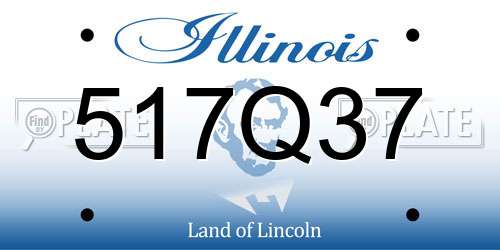 517Q37 Illinois License Plate