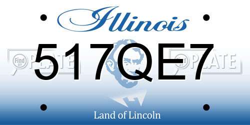 517QE7 Illinois License Plate
