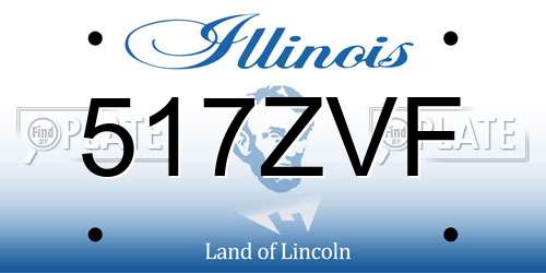 517ZVF Illinois License Plate