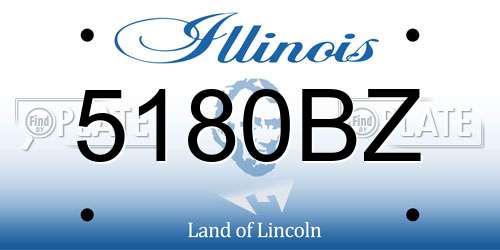 5180BZ Illinois License Plate