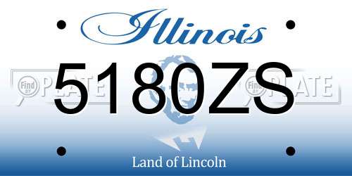 5180ZS Illinois License Plate