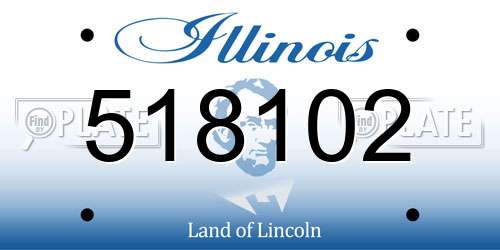 518102 Illinois License Plate