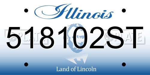 518102ST Illinois License Plate