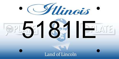 5181IE Illinois License Plate