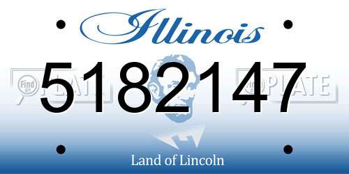 5182147 Illinois License Plate