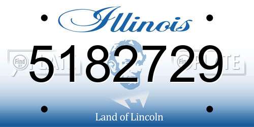 5182729 Illinois License Plate