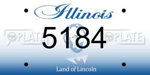 5184 Illinois License Plate