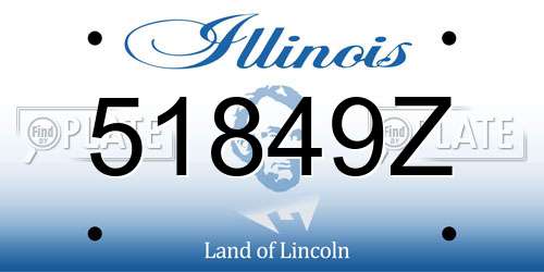 51849Z Illinois License Plate