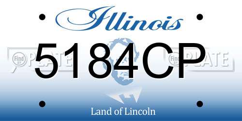 5184CP Illinois License Plate