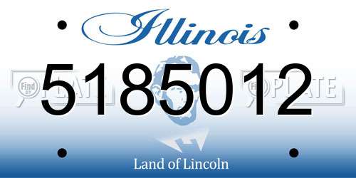 5185012 Illinois License Plate