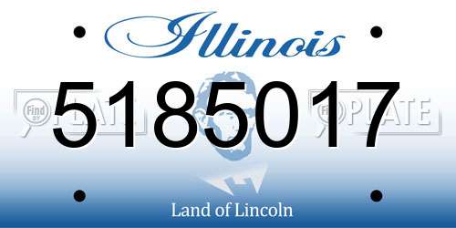 5185017 Illinois License Plate