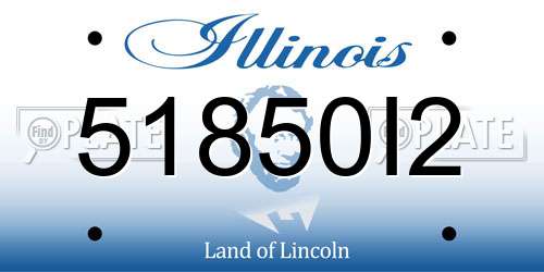 51850I2 Illinois License Plate