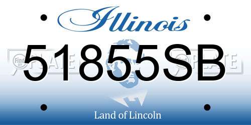 51855SB Illinois License Plate