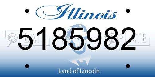 5185982 Illinois License Plate