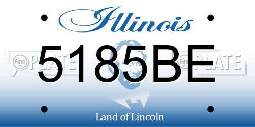 5185BE Illinois License Plate