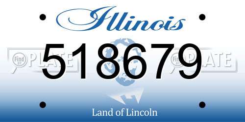 518679 Illinois License Plate