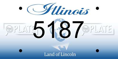 5187 Illinois License Plate