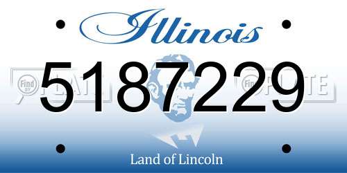 5187229 Illinois License Plate