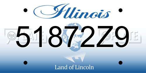 51872Z9 Illinois License Plate