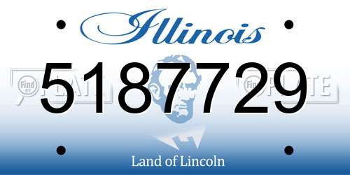 5187729 Illinois License Plate