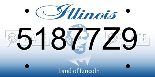 51877Z9 Illinois License Plate