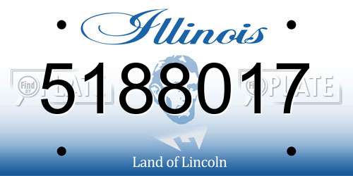 5188017 Illinois License Plate