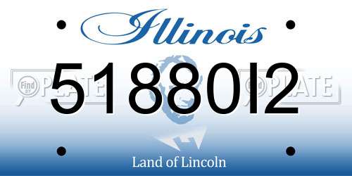 51880I2 Illinois License Plate