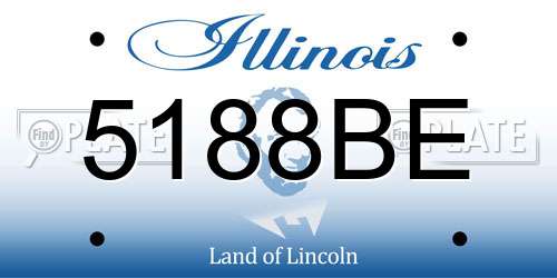 5188BE Illinois License Plate