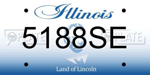 5188SE Illinois License Plate