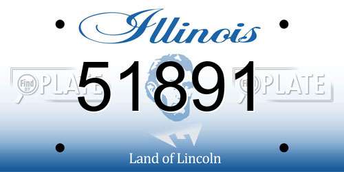51891 Illinois License Plate