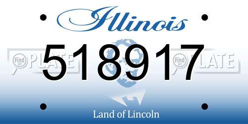 518917 Illinois License Plate