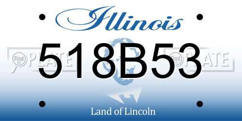 518B53 Illinois License Plate