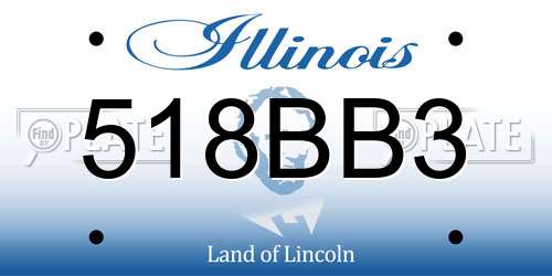 518BB3 Illinois License Plate
