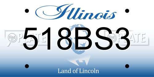 518BS3 Illinois License Plate
