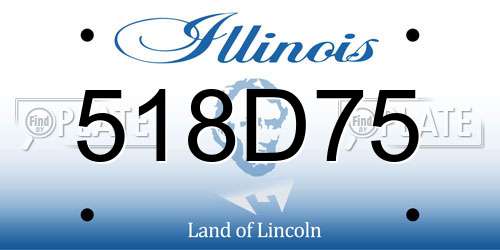 518D75 Illinois License Plate