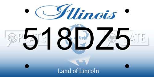 518DZ5 Illinois License Plate