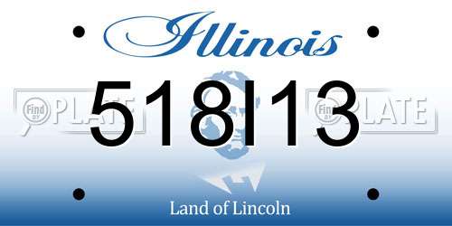 518I13 Illinois License Plate