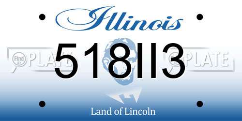 518II3 Illinois License Plate
