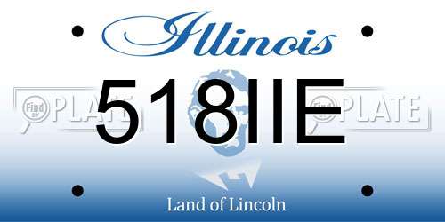 518IIE Illinois License Plate