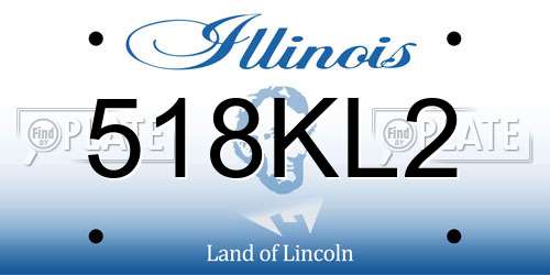 518KL2 Illinois License Plate