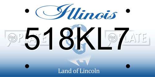 518KL7 Illinois License Plate