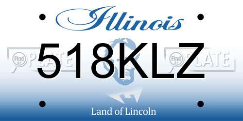 518KLZ Illinois License Plate