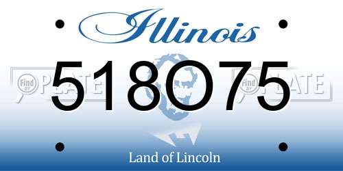 518O75 Illinois License Plate