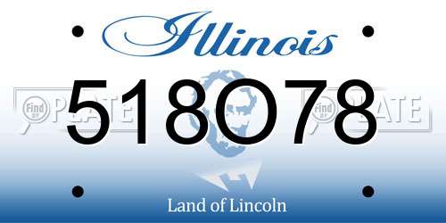 518O78 Illinois License Plate