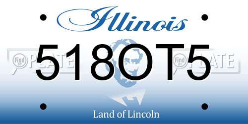518OT5 Illinois License Plate