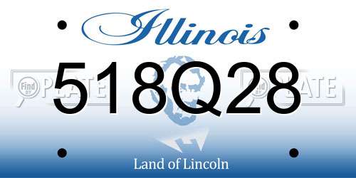 518Q28 Illinois License Plate
