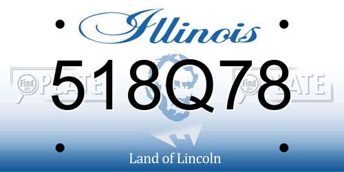 518Q78 Illinois License Plate