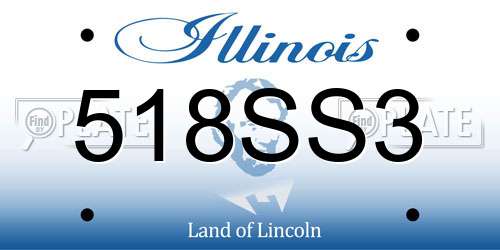 518SS3 Illinois License Plate